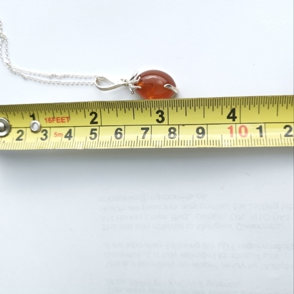 Genuine Baltic  Amber pendant in Sterling Silver 🆕 - Picture 5 of 7